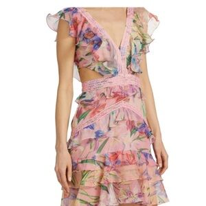 PatBo iris cut out dress - Floral Multicolor Dress